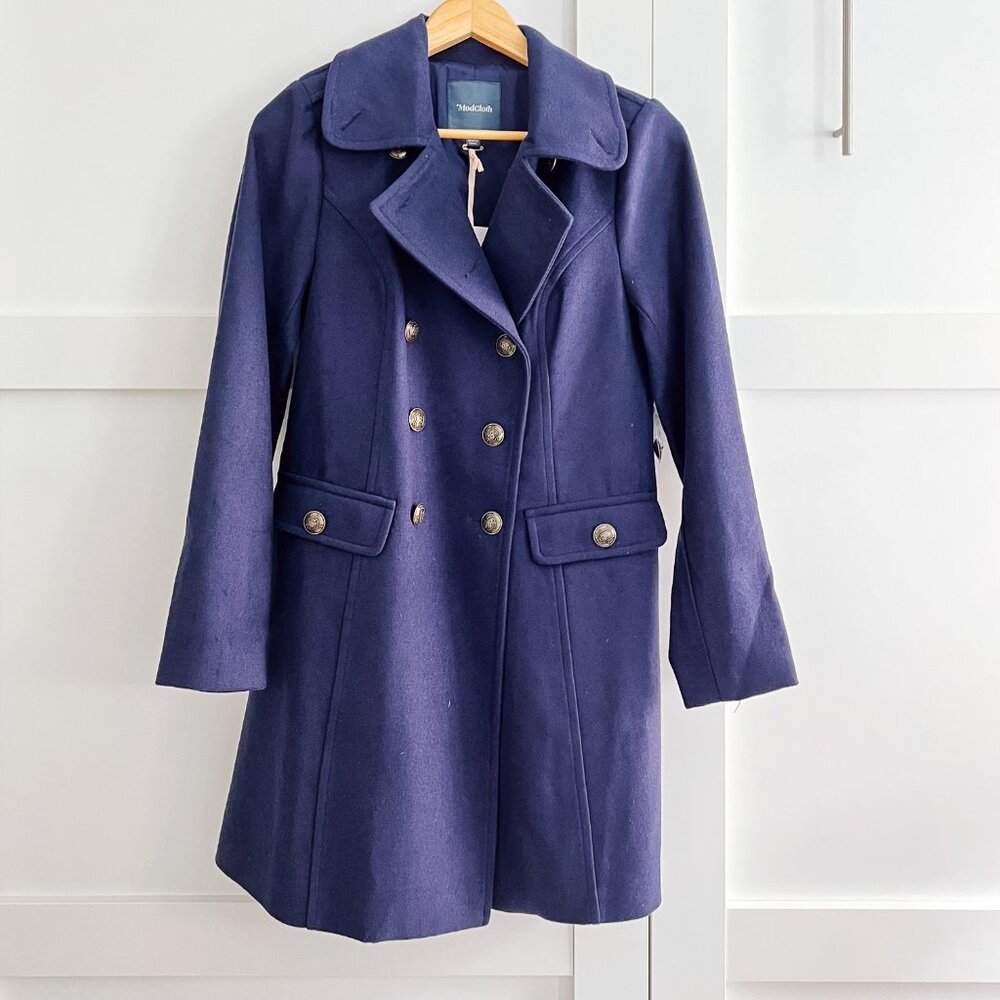 NWT Modcloth Navy Peacoat | S